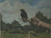 The Artists Hand with a Young Crow